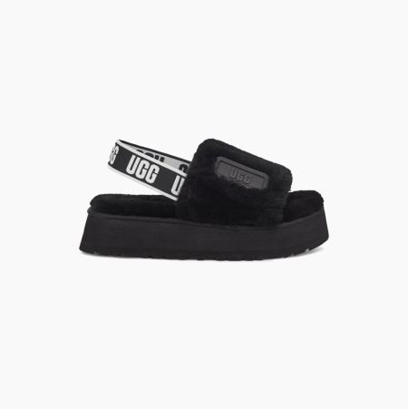 UGG Disco Slide Black Slippers for Women (TOFB70239)